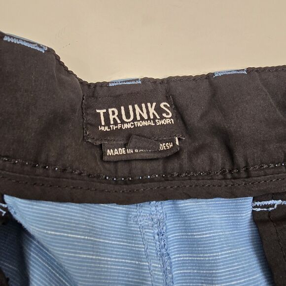 Trunks Mens Light Blue 4 Pocket Multifunctional Shorts 36 - Picture 3 of 7